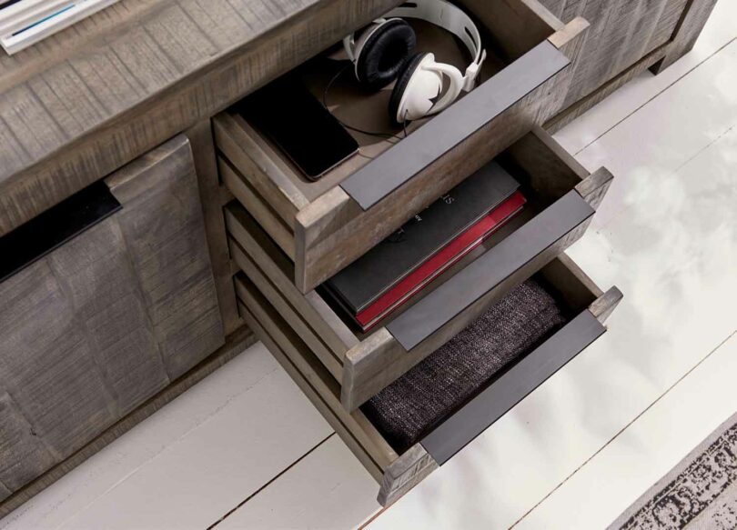 meuble de rangement avec 3 tiroirs