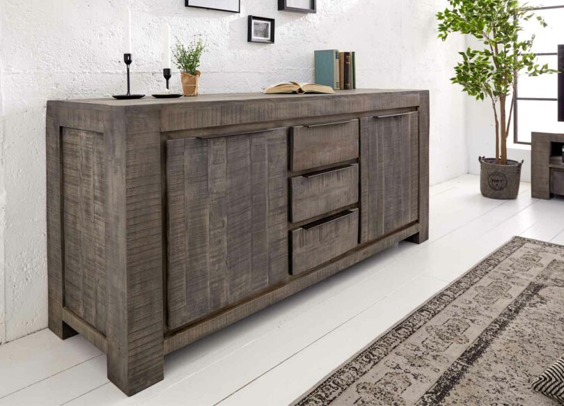 buffet en manguier style industriel