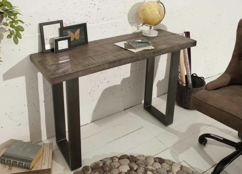 meuble console en bois massif