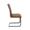chaise cantilever en microfibre marron vintage