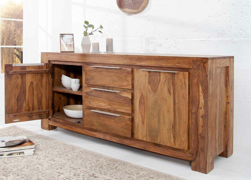 buffet en bois avec rangement