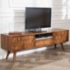 meuble tv en bois de sesham