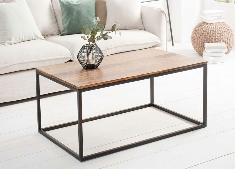 table basse moderne et pas cher en bois massif