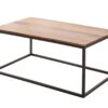 table de salon 100 cm rectangulaire en bois de sesham