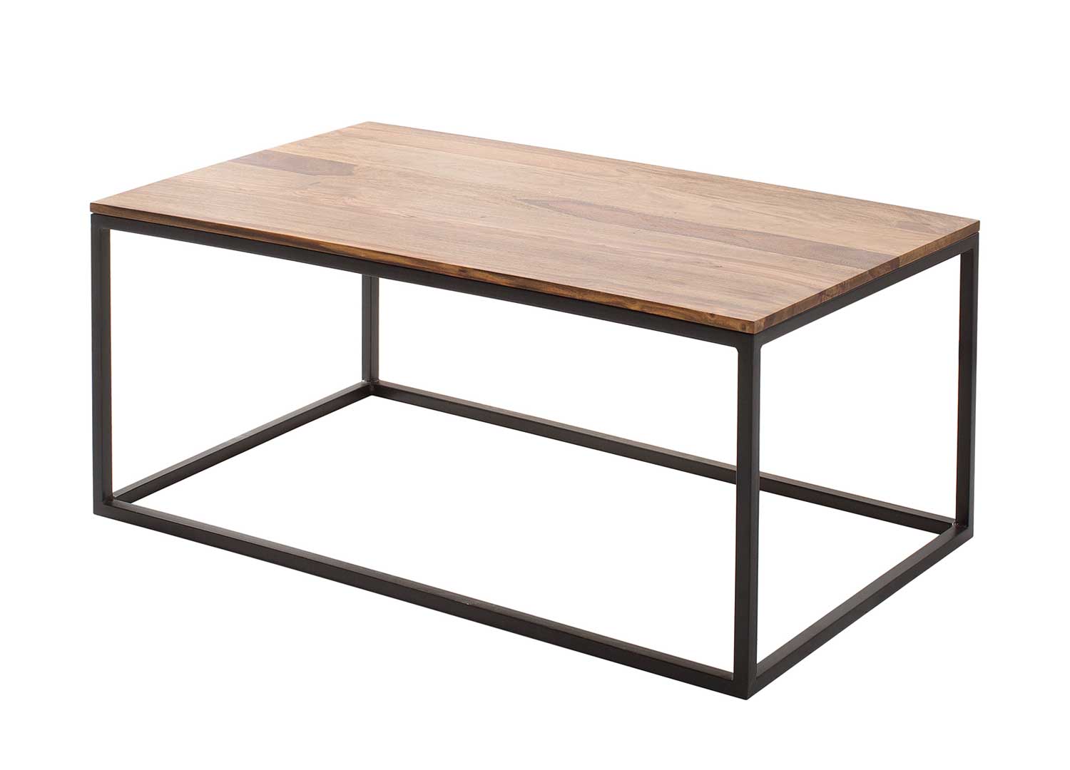 table de salon 100 cm rectangulaire en bois de sesham