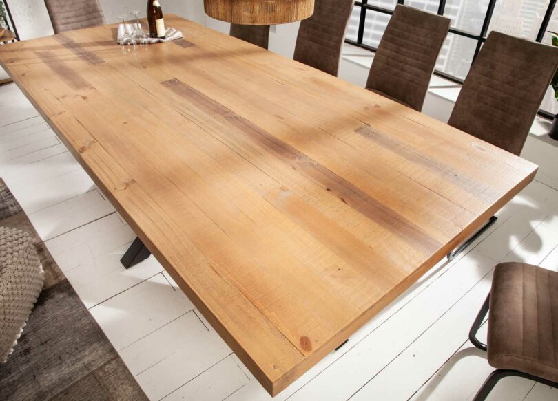 plateau en bois recyclé pour 8 personnes 200 cm