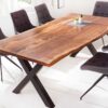 table de repas en bois industriel