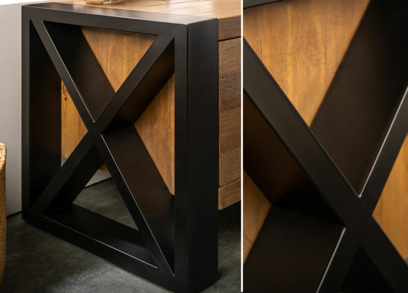 Piétement en métal noir design