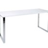 table de bureau blanc brillant 160 cm