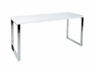 table de bureau blanc brillant 160 cm