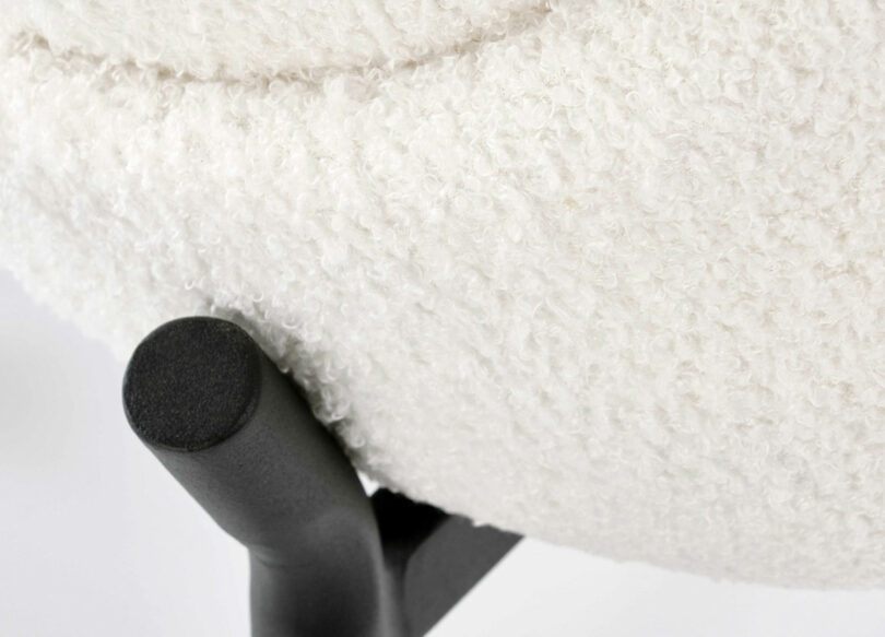 zoom sur le tissu à bouclette