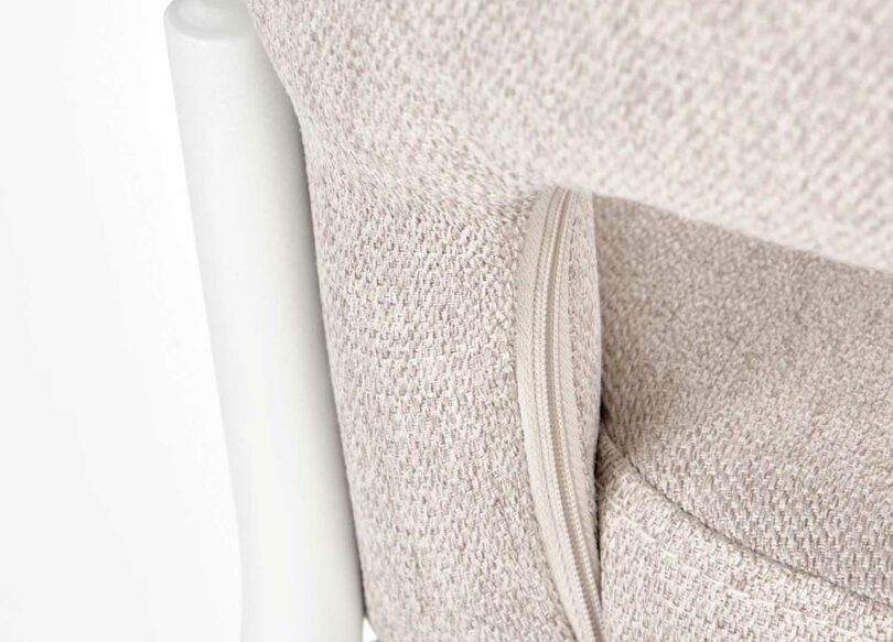 zoom sur le tissu beige