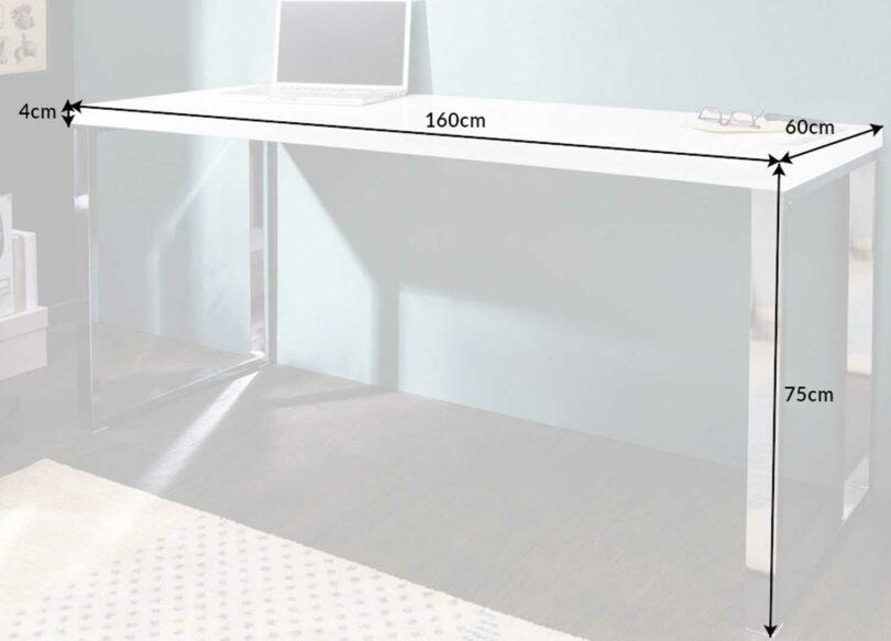 détails des dimensions du bureau