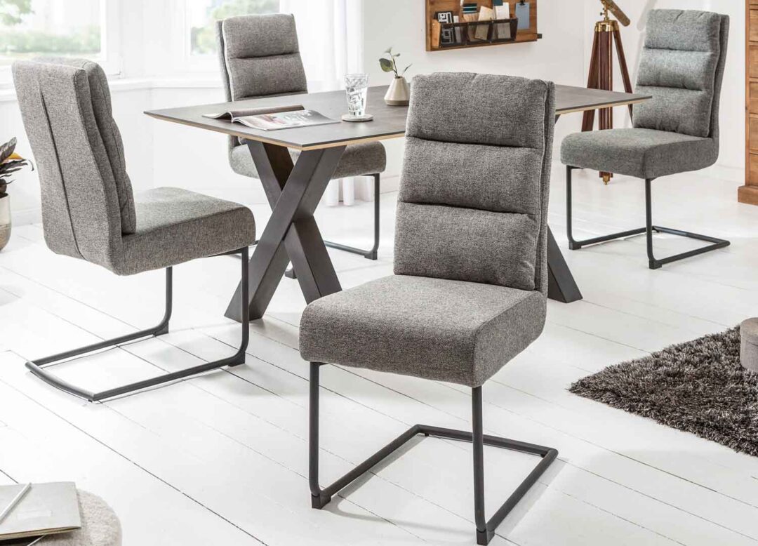 chaises de salle à manger en tissu