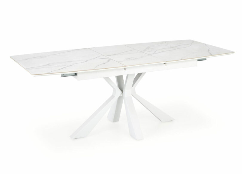 table à manger extensible moderne aspect marbre