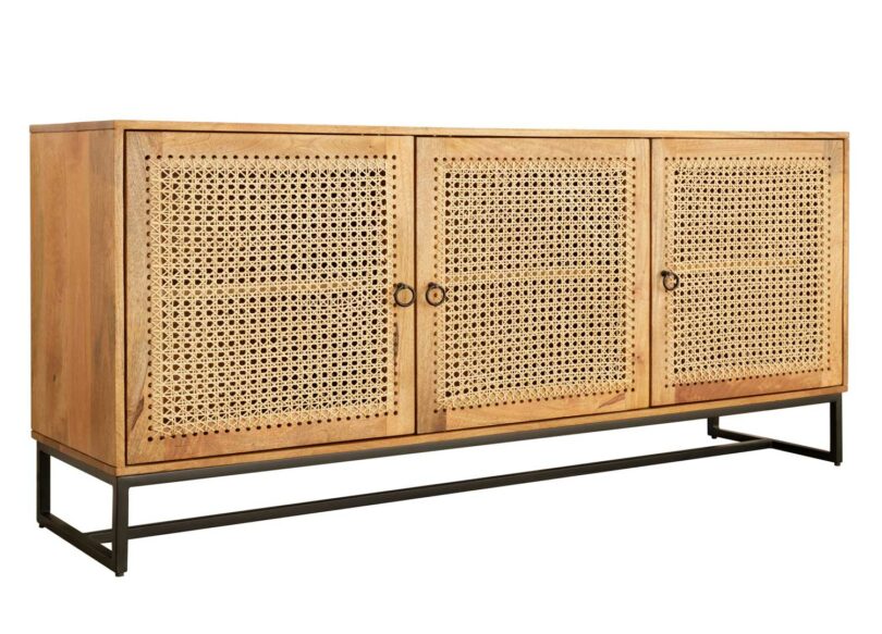 Buffet 3 portes en bois de manguier massif