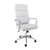Fauteuil de bureau simili cuir blanc - Blanc