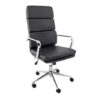 Chaise de bureau simili cuir noir