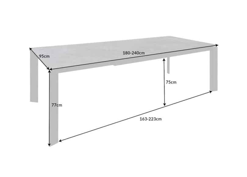 Dimensions de la table de repas
