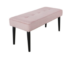 banc moderne pas cher en velours rose