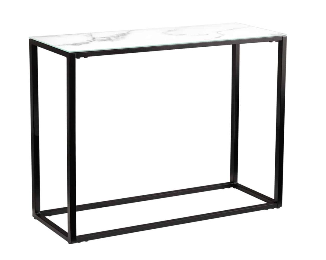table console design plateau en verre 110 cm