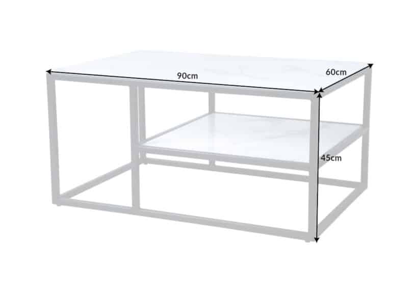details dimensions table basse aspect marbre