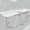 details des dimensions de la table en ceramique