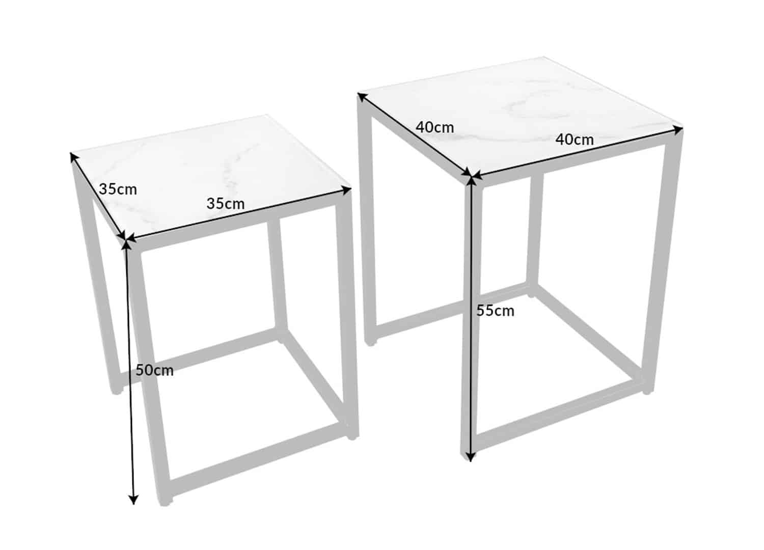 details des dimensions des tables basses