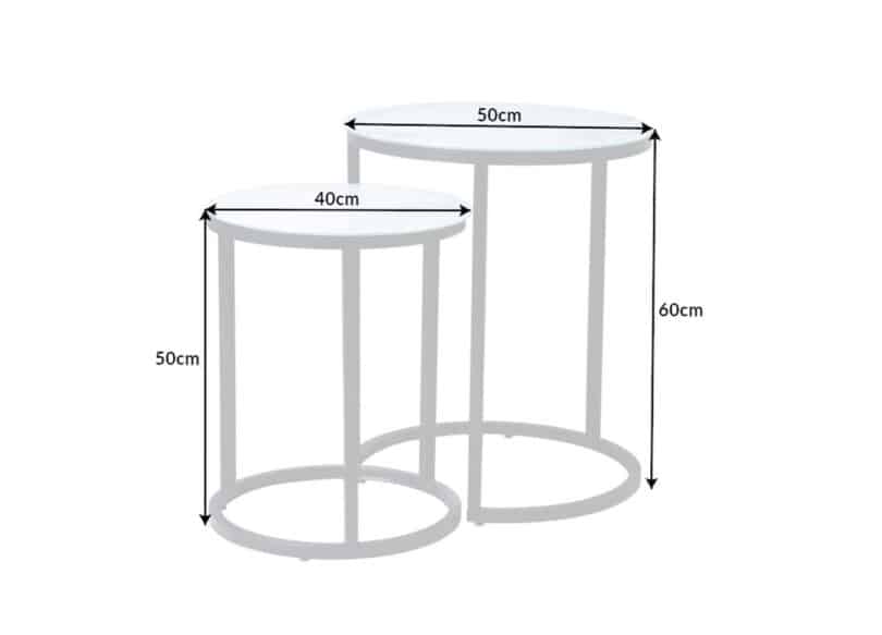 details des dimensions des tables basses