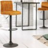 tabourets de bar moderne en velours confortable