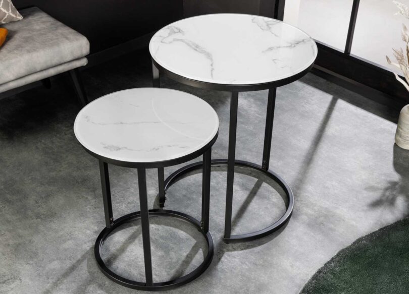 tables de salon rondes moderne