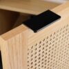 zoom sur la façade en rotin