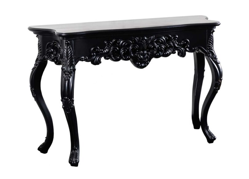 Console en bois de paulownia noir