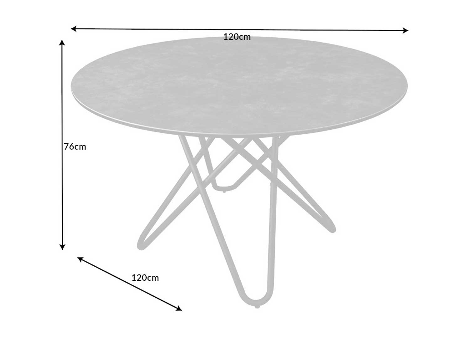 Dimensions de la table ronde