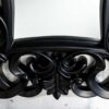 Miroir baroque laqué noir