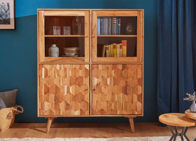 meuble buffet originale en bois massif acacia