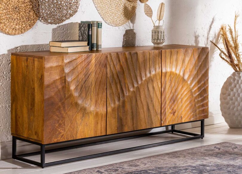 meuble buffet 3 portes en manguier
