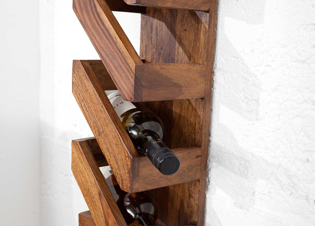 Porte Bouteilles Chêne Expovinalia Porte-Bouteilles Expovinalia Bois Chêne - Rangement 10 Bouteilles 105cm Meuble Vin Espagnol 105cm