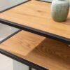 table console avec 3 plateaux style industriel