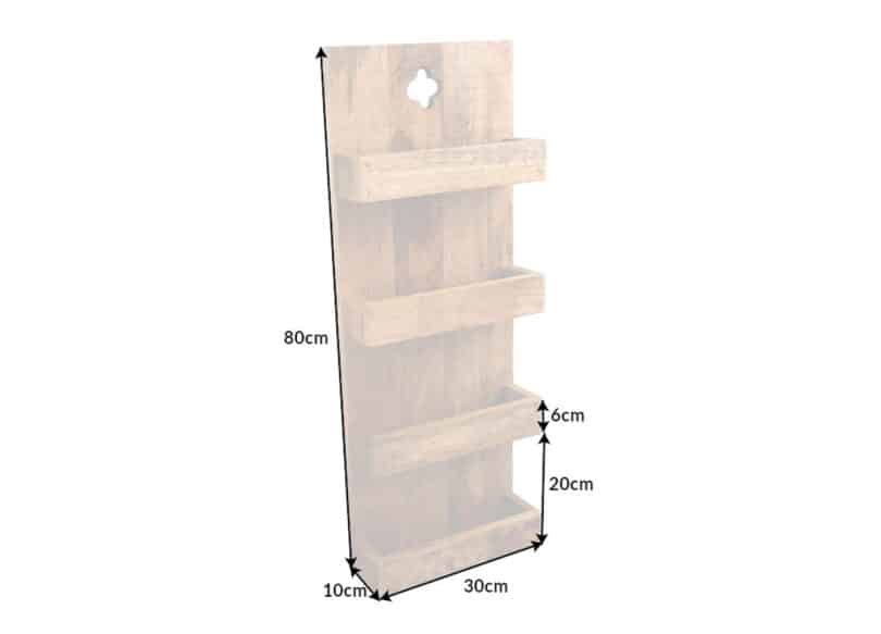 details dimensions etagere en bois