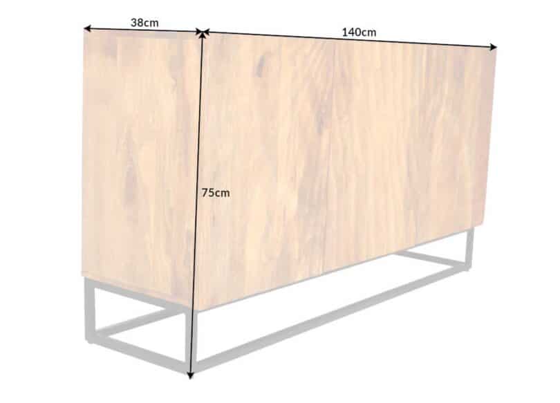 toutes les dimensions du buffet en bois