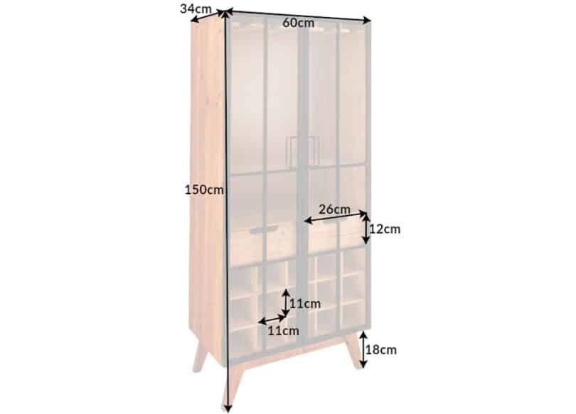 details des dimensions du meuble de bar