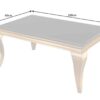 details des dimensions table basse baroque