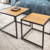 lot de 2 tables basses industrielle pas cher