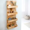 etagere murale en bois massif 80 cm