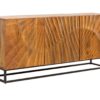 buffet 140 cm en bois de manguier avec façades sculptees