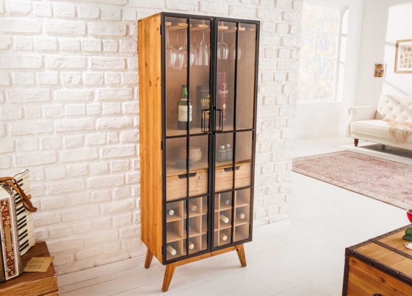 vitrine haute pour accessoire de bar
