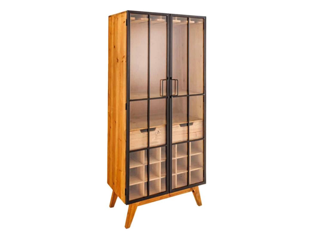 meuble de bar haut 150 cm en sapin style industriel