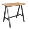 table de bar haute pas cher style industriel bois massif