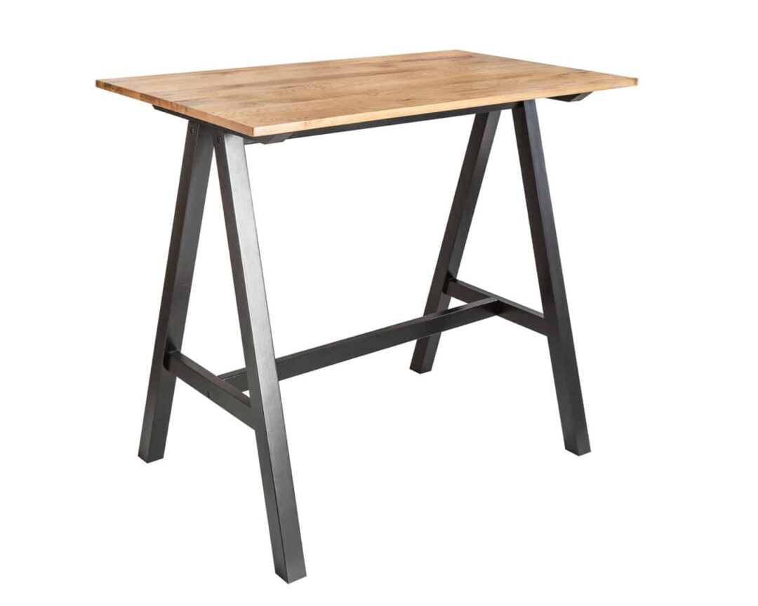 table de bar haute pas cher style industriel bois massif
